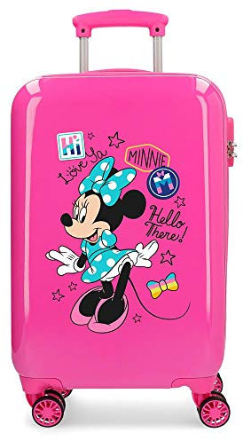 Disney Enjoy Minnie Kabinenkoffer Rosa 34x55x20 cms Hartschalen ABS Kombinationsschloss 34L 2,6Kgs 4 Doppelräder Handgepäck