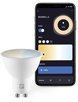 Garza ® Smarthome - Bombilla LED GU10 Intelegente Wifi, luz blanca neutra regulable con cambio de intensidad y temperatura. Programable, compatible con Amazon Alexa y Google Home.