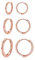 Hasnsofie Creolen Silber 925 Damen Ohrringe, 3 Paare 925 Sterling Silber Rose Gold Kreolen Ohrring Set, Hypoallergen Klein Schlafen Knorpel Creolen Ohrring, Kreolen Ohrringe Set in 10, 12, 14mm