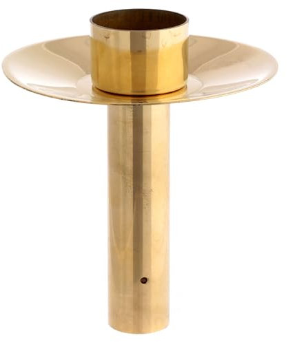 Holyart Torciere per processioni Piatto paracera Ottone per Candele Diametro 4 cm