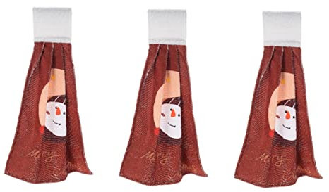 Cabilock 3St Weihnachten Handtuch handtrockene Handtücher Weihnachtspapierhandtücher wasserabsorbierende Handtücher Toilette hängendes Handtuch Karikatur Küche hängen superfeine Faser