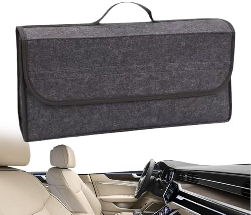 Rrlihjgu Bolsa para maletero, bolsa de almacenamiento para maletero, organizador de fieltro para coche, organizador de vehículos utilitarios deportivos, camiones, accesorios automotrices