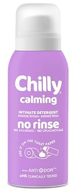 Chilly higiene íntima Calmante en espuma sin aclarado. Formato 100ml.