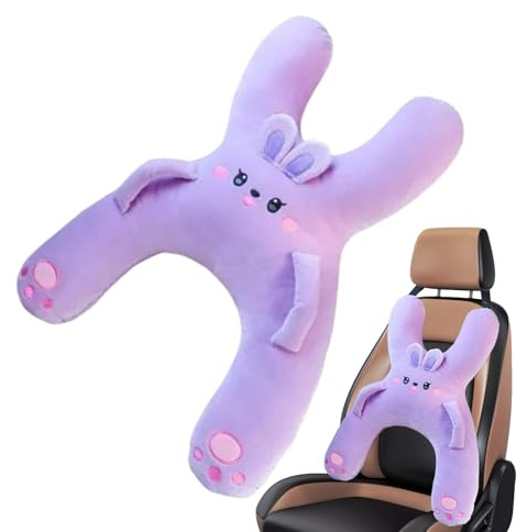 Generico Cuscino Da Viaggio Auto Bambini | Cuscino Seggiolino Giocattolo Coccoloso Dormire Infantile | Supporto Testa Viaggio Vacanza Auto Familiare