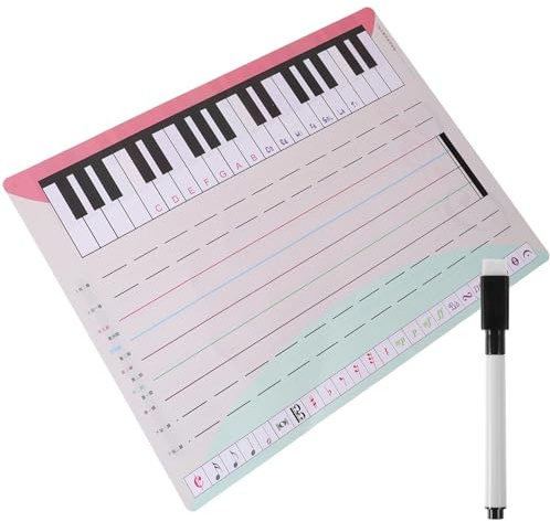 FOMIYES Tableau Blanc Pédagogique Effaçable pour Apprentissage Musique Format Moyen Surface Lisse Réutilisable Outil Pédagogique pour Enseignants et Élèves Pratique pour Exercices et