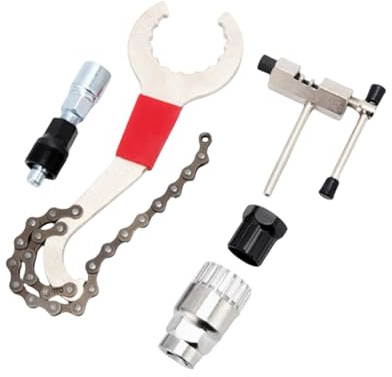 APGLSXY Juego de bicicletas de carretera para mantenimiento de ruedas de inercia, extractor de cadena, manivelas, accesorios de ciclismo, juego de reparación de bicicletas, interruptor de cadena de