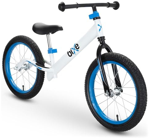 Bixe Bicicleta Niño 5 Años Sin Pedales - Bici Sin Pedales Niña 5 Años hasta 9 - Balance Bike con Neumáticos de Aire - Bici Equilibrio para Niños y Niñas - Rueda de 16 Pulgadas