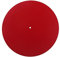 Alnicov Plattenspieler-Matte 30 cm Audiophile Pad antistatisch LP Spieler Anti-Vibration aus Wolle in Rot