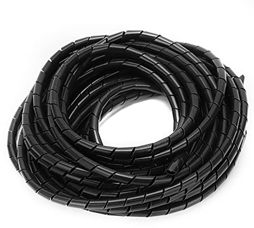 Enveloppe de Câble en Spirale, 10 Mètres de Cordon en Spirale pour Organiser les Fils électrique, Couverture de Tuyau de Manchon pour PC, TV, Ordinateur, salle de jeux, espaces de travail