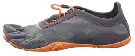 Vibram Women's FiveFingers KSO EVO | Barefoot Cross-Training Shoe for Lifting and Functional Workouts, Grey/Orange, 35 EU / 6-6.5 US