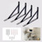 4 Stück Schwerlast Regalwinkel,Robust Regalträger 250mm, Metall Regalhalter, Regalhalterung Schwarz, 90 Grad winkel Regal Regalbodenträger Zur Wandmontage von Regalbrettern Werkstatt