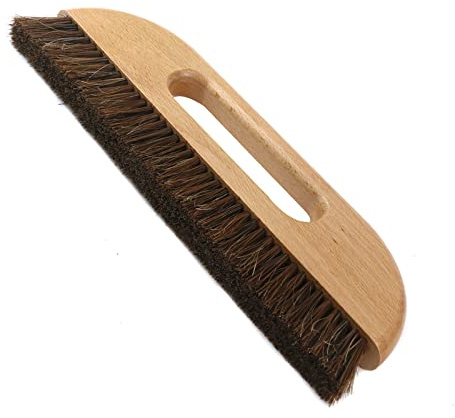 KUMGROT Wallpaper Smoothing Brush, 3-Rows Wallpaper Paste Hair Wallpapers Brush Tool Horse with Wood Handle for Wallpapering (W01)