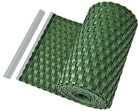 HaGa® - Strisce fendivista in polietilene (PE) da 255 cm x 19 cm, recinzione per balcone in rattan sintetico, colore verde