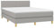 vidaXL Boxspringbett mit Matratze Doppelbett Polsterbett Bett Bettgestell Lattenrost Bettrahmen Hotelbett Schlafzimmerbett Hellgrau 140x200cm Stoff