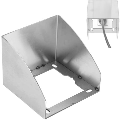 Steckdose Regenschutz Edelstahl, 9 × 8.7cm Steckdosenschutz Kindersicherung, Draussen Aussensteckdose Wasserdicht, für Badezimmer, Toilette, Außenbereich