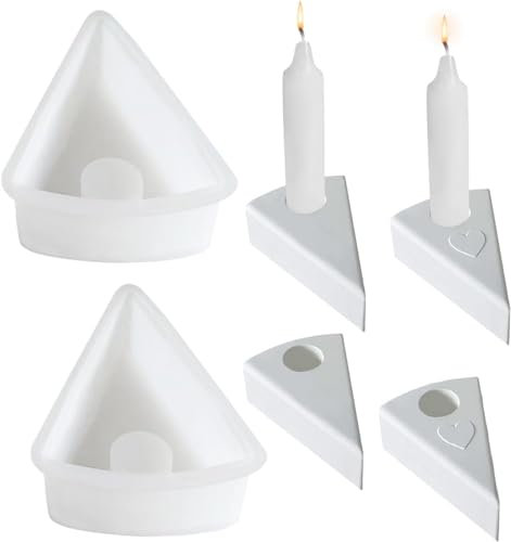 Silikonform Kerzenhalter, 2 Stück Silikonformen Gießformen Kuchen Silikon Gießform Kerzenhalter Kuchen Gießformen Silikon Giessform Silikon Beton Gießform Kerzenhalter Kuchen Silikonform für Kerzen