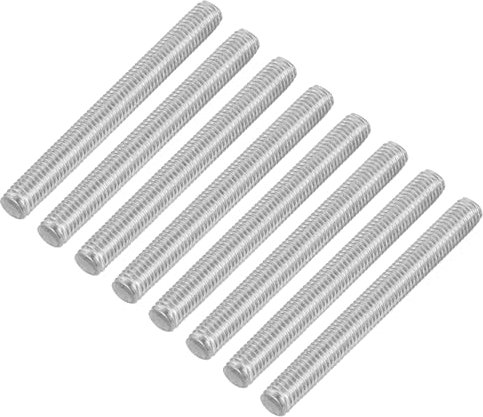 QUARKZMAN 16 Stück Gewindestangen, M5 x 50mm, 304 Edelstahl, Gewindestab mit metrischem Vollgewinde, M5-0,8 Gewindestift für Möbel- und Maschinenmontage
