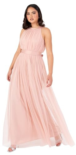 Anaya with Love dam Ladies Maxi Dress For Women Halter Neck Long Sleeveless With Belt A Line Evening Gown Ball Prom Wedding Guest Bridesmaid Klänning