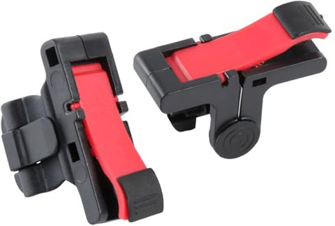 Angoily Gamecontroller Schnelltasten Gamepad Hilfstool Für Handy Fps Kupferinduktion Schwarz Rot Mit Einstellbarem Clip Und Festigkeit