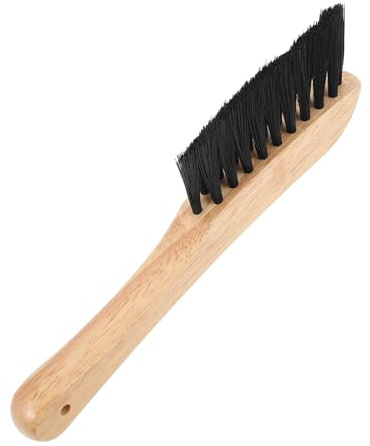 BESTonZON Brosse pour Table De Billard en Poils Doux Manche en Bois Naturel Nettoyant pour Feutre De Billard Accessoire Compact pour Entretien