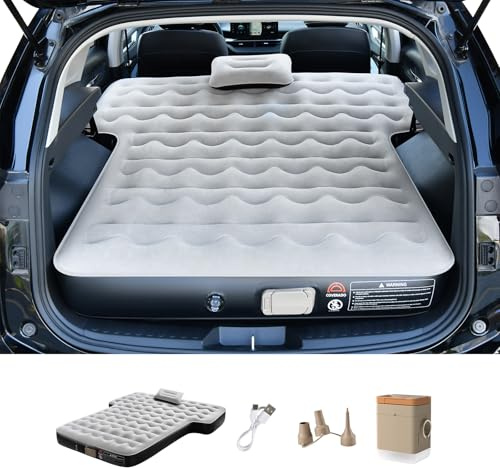 Coverado Colchón de Aire para SUV Asientos Traseros, Portable inalámbrico Cama Inflable del automóvil con Bomba de Aire incorporada, Universal Cama Hinchable para la mayoría de los SUV de Coches