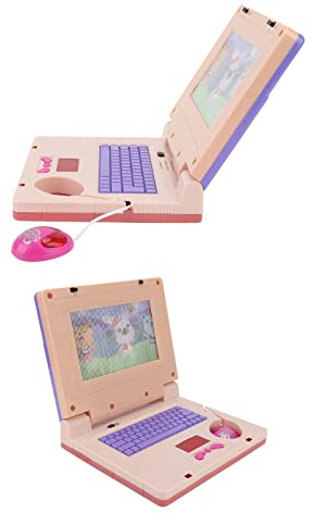 Generic Portátil para Niños Pequeños, Computadoras de Aprendizaje de Niños LED LED Música Electrónico Desarrollo Cognitivo para Computadora de Portátil de (Ratón retráctil Morado)