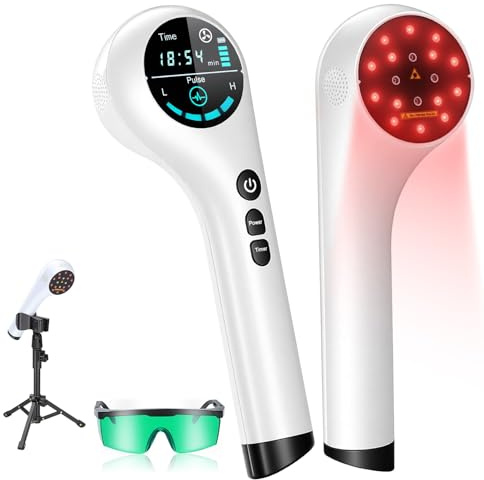VAYALT Red Light Therapy, Lampada Infrarossi con Timer,Terapia a Luce Rossa per Pelle Migliorata, Sollievo dal Dolore, Recupero Rapido, 650/808nm Terapia Luce Rossa, Lunghezza D'Onda Luce Rossa (B)