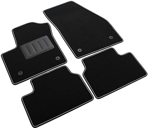 Il Tappeto Auto SPRINT03409 - Alfombrilla para Coche, Negra, Antideslizante, Borde Bicolor, talonera de Goma Reforzada, Meriva B 2010>.