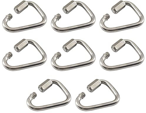 (Lot de 8) M5 triangulaires à maillons rapides en acier inoxydable 304