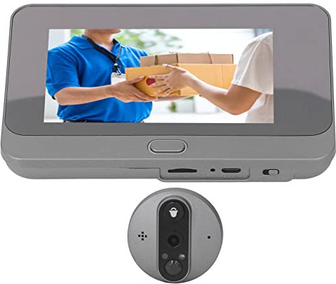 Caméra judas, judas numérique 4,3 pouces avec détection de mouvement antivol intelligente haute définition WiFi pour l'application Tuya