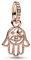 PANDORA Moments Hand der Fatima Charm-Anhänger mit 14 Karat rosévergoldeter Metalllegierng, Kompatibel Moments Armbändern, 789144C00