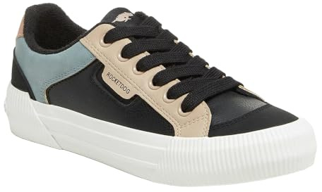 Rocket Dog Womens/Ladies Cheery Sporty Colour Block Trainers (8 UK) (Black)