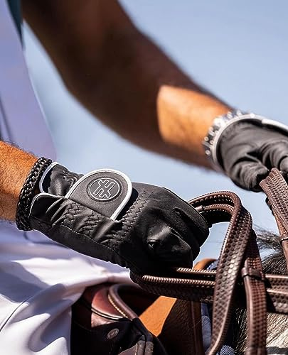 NGB Black Horse Glove - guante equitacion premium negro (Hombre - M)