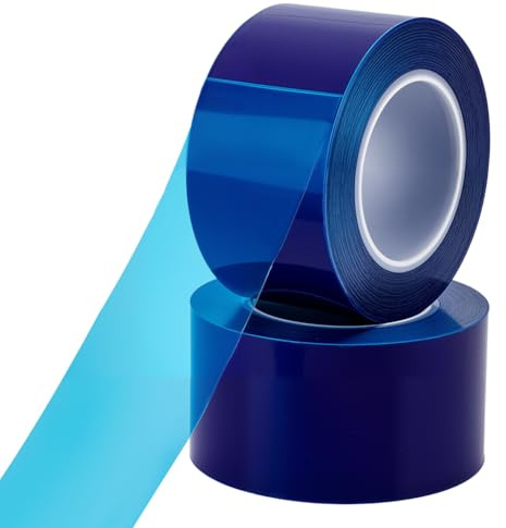 nbeads 2 rouleau de Ruban Adhésif de Protection de Surface, 200 m×7cm Rouleau de Film Anti-Rayures Amovible pour Montres Bijoux Fenêtres Verre Meubles en Métal Bleu Profond du Ciel