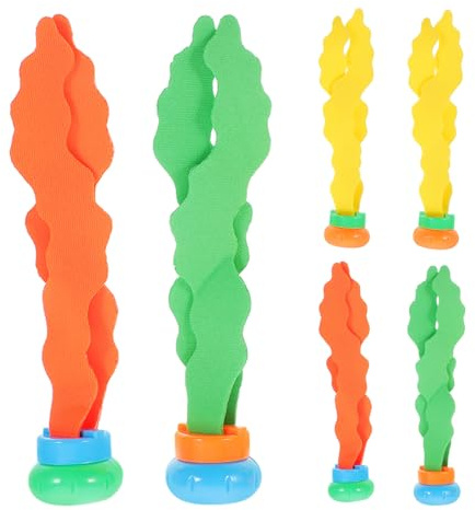 VICASKY Giocattoli da Piscina per Immersioni Alghe 6 Pezzi Giochi D’Acqua Estivi per Divertimento in Piscina e Allenamento Subacqueo Materiale Plastico Resistente Colore Casuale