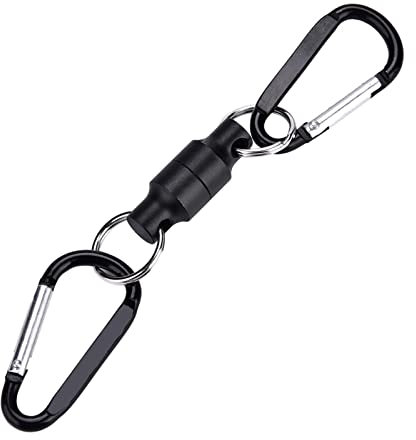 Alomejor Fiske magnetspänne rostfritt stål flugfiske magnetiskt nät frigöringsklämma hängande hållare nyckelband klämma