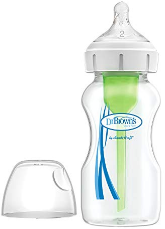 Dr. Brown's Anti Colic Wide Mouth 270ml Clear Baby Bottle Level 2+3 Months