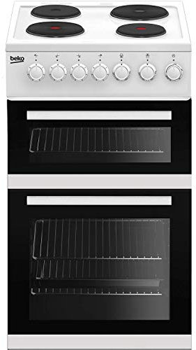 Beko EDP503W Freestanding 50cm Double Oven Electric Cooker With Sealed Plate Hob - White