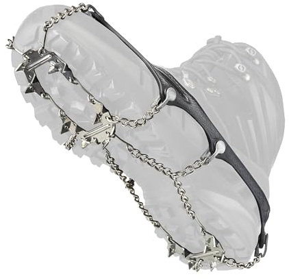 Nortec Ramponcini NORDIC 2.4 per Escursionismo e Trail Running invernale su Ghiaccio e Neve, Made in Italy, Micro Ramponi Scarpe Leggeri con Custodia, XL 44-48