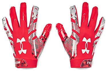 Under Armour Herren Standard F8 Novelty Football Handschuhe, (601) Rot/Royal/Metallic Silber, Large