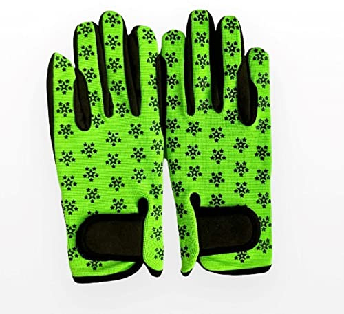 Youth Equestrian Gloves with Star Design for Girls & Boys Children Gloves All Weather Outdoor Sports Gloves Horse Riding (10 - 12 Years, Green)