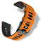 RoYiio Bracelet Silicone pour Largeur Pattes de Montre 22mm, Doux et Confortable, étanche, Bracelet de Remplacement Sport pour Hommes Femmes - Orange Noir