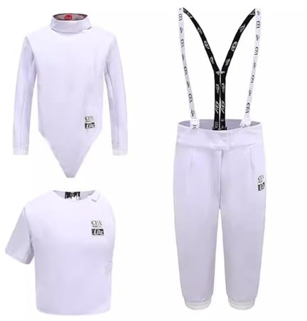 HXYhydrypd Fencing Suit, 3-Piece Set for Children and Adults, Suitable for Competition, 350N, Fencing Gear (Color : Left Hand, Size : 56#)