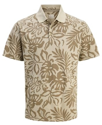 JACK & JONES Jprbluwilliam SS AOP Polo Uomo