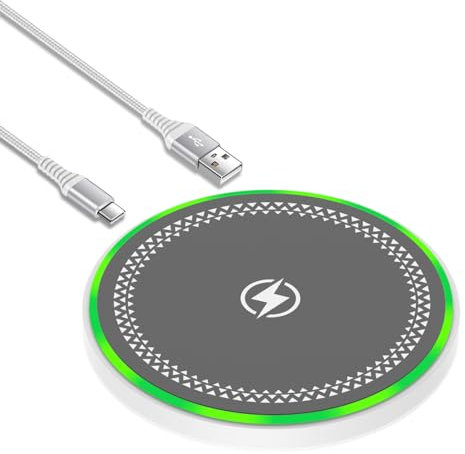 Cargador inalámbrico para Google Pixel 9 8 Pro 7a 6 XL, estación de carga inductiva de 15 W, cargador rápido inalámbrico para Samsung Galaxy S25/S24 Ultra/S23/S22/S21 FE, iPhone 17/16/15/14/13/12/11