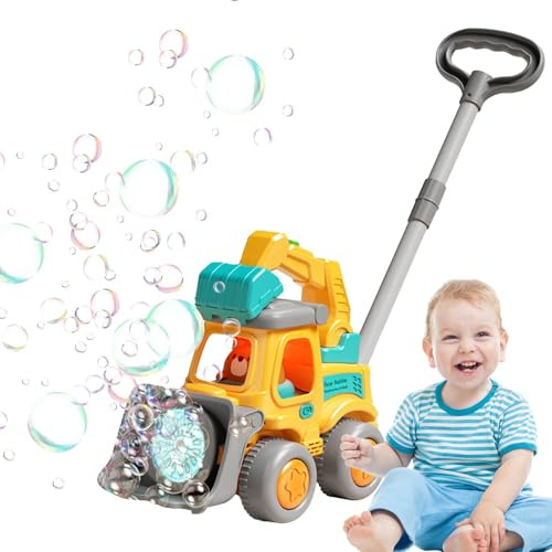 Tondeuse À Gazon À Bulles, Machine À Bulles De Savon pour Enfant Tondeuse À Gazon, Voiture De Jouet Bulldozer Automatique du Souffleur De Bulles, Machine À Bulles Jouet De Jardin D'été