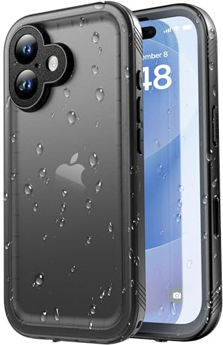 SPORTLINK for iPhone 17 Waterproof Case, Black | Military-Grade Heavy-Duty 360° Full-Body Protection with Built-in Screen & Camera Protectors, Dustproof, Shockproof