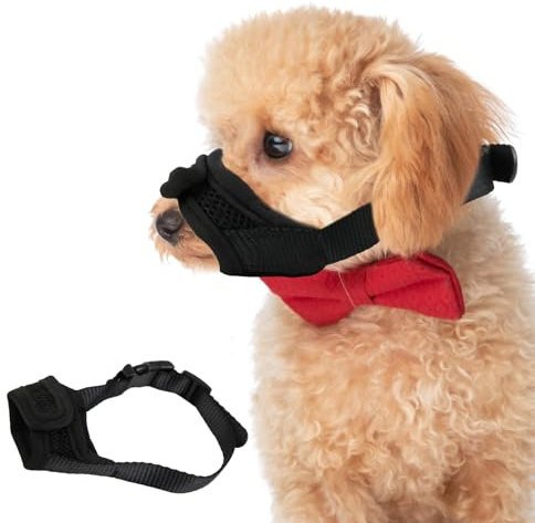 Bozal para Perros, Bozal Perro Antiladridos Ajustable Apto Perros Pequeños Veterinario Anti-Mordedor Previene Evitar Que Mordidas Bozal para Osito de Peluche Shih Tzu Jack Russell Terrier Teckel (S)