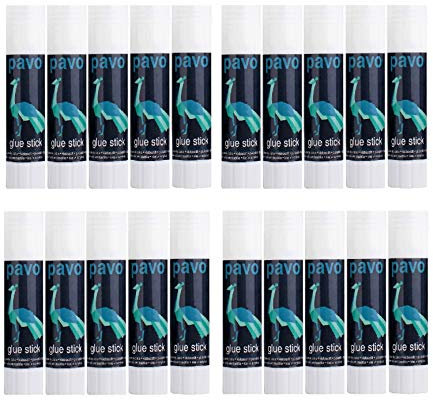 Pavo Klebestift 20 Stück a 10 Gramm Klebestick Kleber lösungsmittelfrei Kinderkleber Bastelkleber Schulkleber Kinderklebestift Klebstoff 20 Stück a 10 Gramm