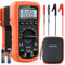 Crenova MS8233D Multimètre DC AC Voltmètre Ohm Volt Amp Testeur pour Tension Courant Résistance Capacitance Continuité Diode Fréquence NCV Test de fil en direct avec écran LCD rétroéclairé 6000 points